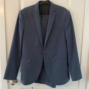 Blue Microcheck Suit Blazer from Topman